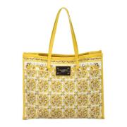 Dolce & Gabbana Majolica Tiles Shopper Väskor Yellow, Dam