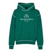 Dolce & Gabbana Logotryck Bomullsweatshirt med Fickor Green, Herr