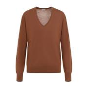 Dries Van Noten Lyxig Brun Merinoulltröja Brown, Dam