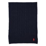 Ralph Lauren Klassisk Kabelhalsduk Navy Hunter Blue, Dam