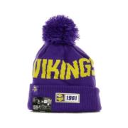 New Era Sport Stickad Pom Pom Mössa Purple, Dam