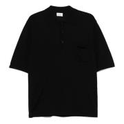 Saint Laurent Svarta T-shirts och Polos med Cassandre Broderi Black, H...