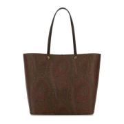 Etro Canvas Essential Shopping Bag Brown, Dam