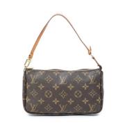 Louis Vuitton Vintage Pre-owned Canvas handvskor Brown, Dam