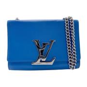 Louis Vuitton Vintage Pre-owned Laeder kuvertvskor Blue, Dam