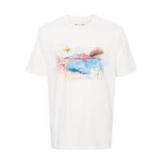 Jacob Cohën Vit T-shirt med Print 100% Bomull White, Herr