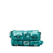 Fendi Vintage Pre-owned Nylon axelremsvskor Blue, Dam