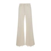 Mother Vit Roller Fray Jeans White, Dam