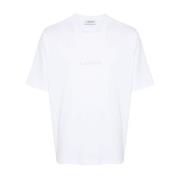 Lanvin Vit Bomull Jersey Broderad T-shirt White, Herr