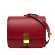 Celine Vintage Pre-owned Laeder axelremsvskor Red, Dam