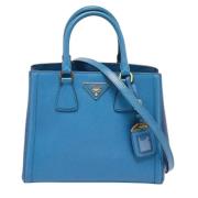 Prada Vintage Pre-owned Tyg totevskor Blue, Dam