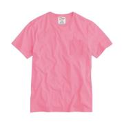 MC2 Saint Barth Herr Linne T-shirt Olika Enfärgade Färger Pink, Herr