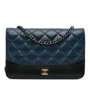 Chanel Vintage Pre-owned Laeder crossbodyvskor Blue, Dam