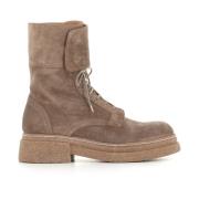 Alberto Fasciani Beige Mocka Ankelboots med Gummisula Beige, Dam