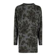 Blumarine Tryckt Stickad Klänning Gray, Dam