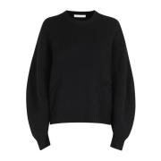 Helmut Lang Chunky Crew Neck Sweater Black, Dam