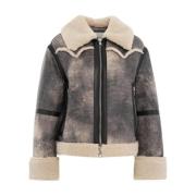 Stand Studio Fuskpäls Shearling Jackor Gray, Dam