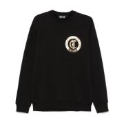 Just Cavalli Svart Sweatshirt Aw24 Herrmode Black, Herr