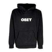 Obey Premium Svart Fleece Hoodie Långärmad Black, Herr