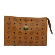 MCM Pre-owned Pre-owned Canvas kuvertvskor Brown, Unisex