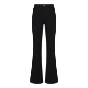 Frame Svarta High-Rise Flare Jeans Black, Dam