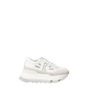 Rucoline Vita Läder Sneakers med Mocka Insatser White, Dam