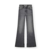 Homage Vintage Grå Wide Flared Jeans Angelina Gray, Dam