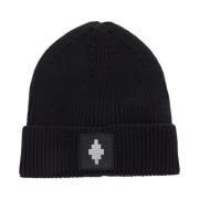 Marcelo Burlon Svart Cross Patch Beanie Black, Unisex