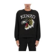 Kenzo Broderad Tiger Sweatshirt Black, Herr