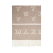 Max Mara Logo Halsduk Beige, Dam