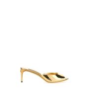 Dolce & Gabbana Lädersandal Made in Italy Yellow, Dam