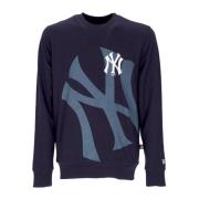 New Era NY Yankees Grafisk Crewneck Sweatshirt Blue, Herr