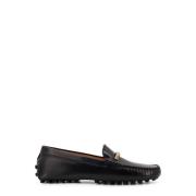 Tod's Lackläder Loafer med Metall Detalj Black, Dam