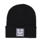 Usual Svart Beanie Mössa med Logo Patch Black, Herr