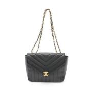 Chanel Vintage Pre-owned Tyg axelremsvskor Black, Dam