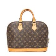 Louis Vuitton Vintage Pre-owned Belagd canvas handvskor Brown, Dam