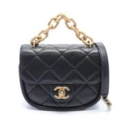 Chanel Vintage Pre-owned Laeder axelremsvskor Black, Dam