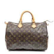 Louis Vuitton Vintage Pre-owned Belagd canvas handvskor Brown, Dam