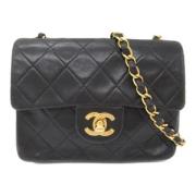 Chanel Vintage Pre-owned Laeder axelremsvskor Black, Dam