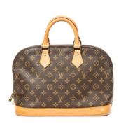 Louis Vuitton Vintage Pre-owned Belagd canvas handvskor Brown, Dam