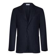 Boglioli Blå Ull Blazer K-Jacket Blue, Herr