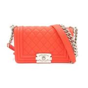 Chanel Vintage Pre-owned Tyg axelremsvskor Orange, Dam