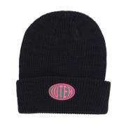 Iuter Svart Beanie Mössa med Broderad Logotyp Black, Herr