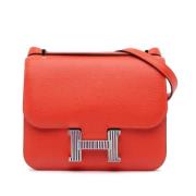 Hermès Vintage Pre-owned Laeder crossbodyvskor Red, Dam