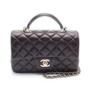 Chanel Vintage Pre-owned Laeder axelremsvskor Purple, Dam