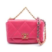 Chanel Vintage Pre-owned Laeder axelremsvskor Pink, Dam