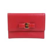 Salvatore Ferragamo Pre-owned Pre-owned Laeder plnbcker Red, Dam