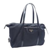 Prada Vintage Pre-owned Tyg totevskor Black, Dam