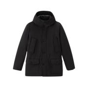 Woolrich Arctic Stretch dunparka i svart Black, Herr