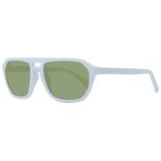 Serengeti Mäns Aviator Solglasögon Vit Grön White, Unisex